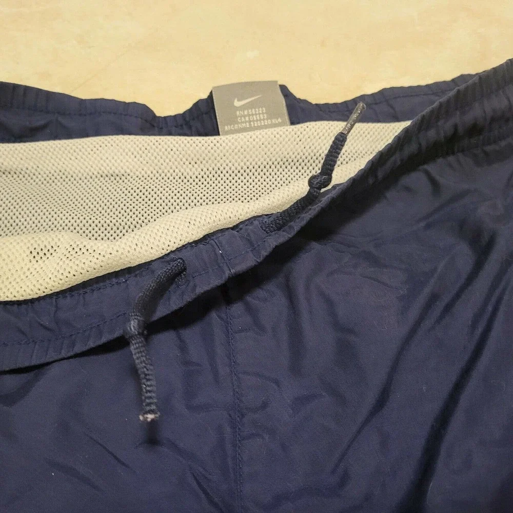 VTG‎ Y2K 00s Mens Nike Spellout Embroidered Swim Trunks Shorts Size L Large